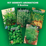 Load image into Gallery viewer, Aromatic Plant Seed Kit - 5 Bags of Seeds (Classic Italian Basil, Dill, Wild Fennel, Sage, Marjoram)