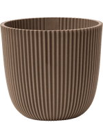 Load image into Gallery viewer, Capi Pot Nature Groove – Warm Taupe - Ø17 cm