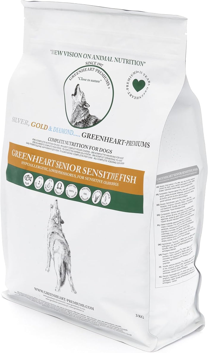 Crocchette Ipoallergeniche per cani anziani al Salmone (3 Kg) - 100% Ingredienti Naturali