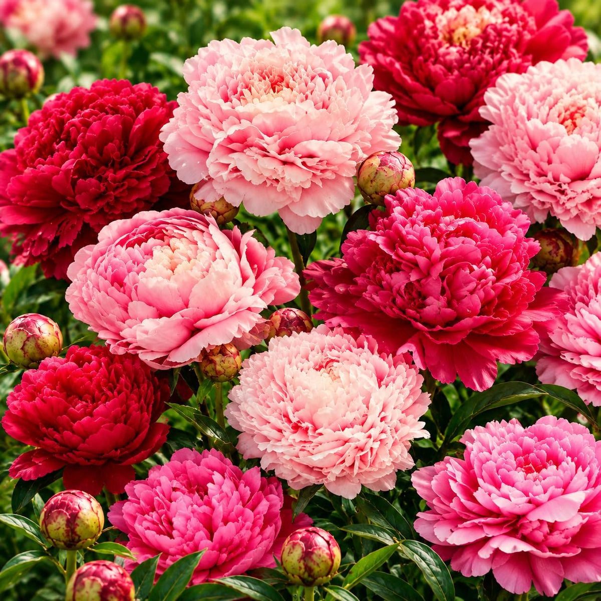 PAEONIA Lactiflora ROSSA E ROSA (2 Radici)