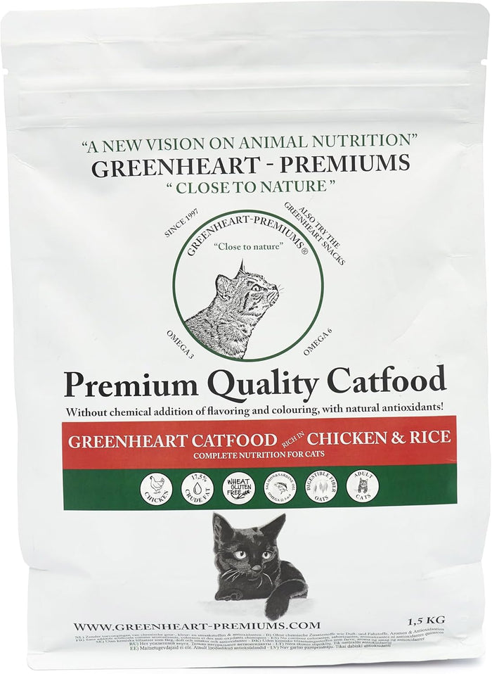 Adult Cat Kibble CHICKEN & RICE (500 g) – Gluten-Free, 100% Natural Ingredients