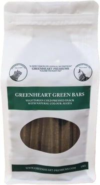 GREENHEART-PREMIUMS | 1 Kg di Snack Barrette Verdi | Masticabili per Cani Vegane e Senza Glutine | Premium | 100% Naturali | No Coloranti o Antiossidanti Chimici