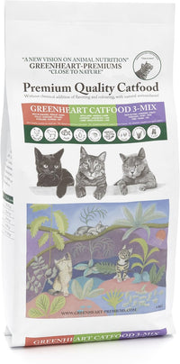 Crocchette 3-MIX per gatti AGNELLO - POLLO - PESCE (4 Kg) - 100% Ingredienti Naturali