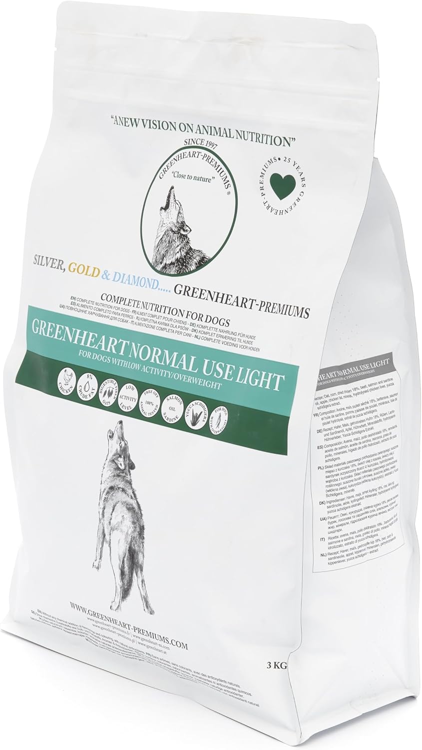 Adult Dog Kibble NORMAL USE LIGHT (3 kg) - 100% Natural Ingredients