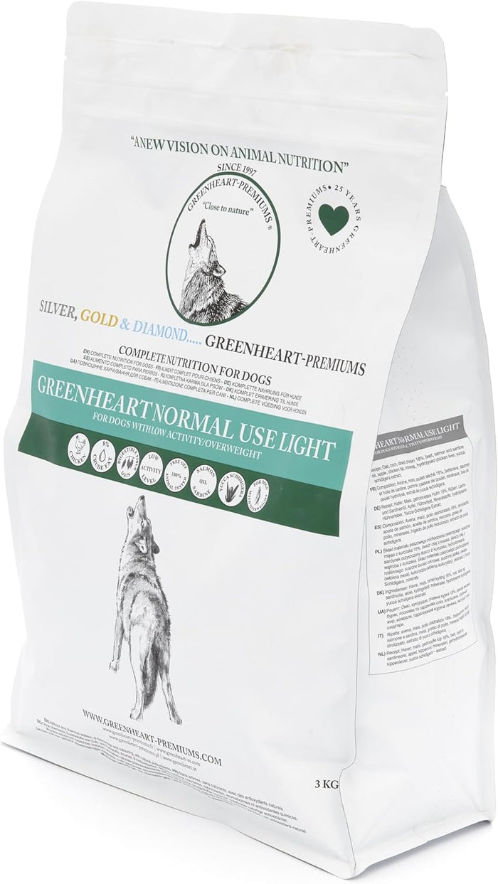 Adult Dog Kibble NORMAL USE LIGHT (3 kg) - 100% Natural Ingredients
