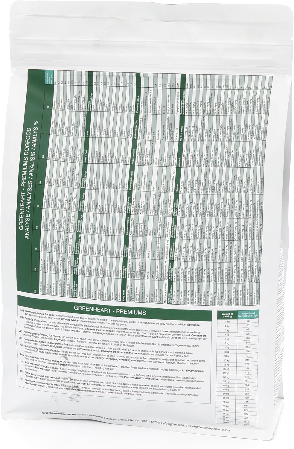 Adult Dog Kibble NORMAL USE LIGHT (3 kg) - 100% Natural Ingredients