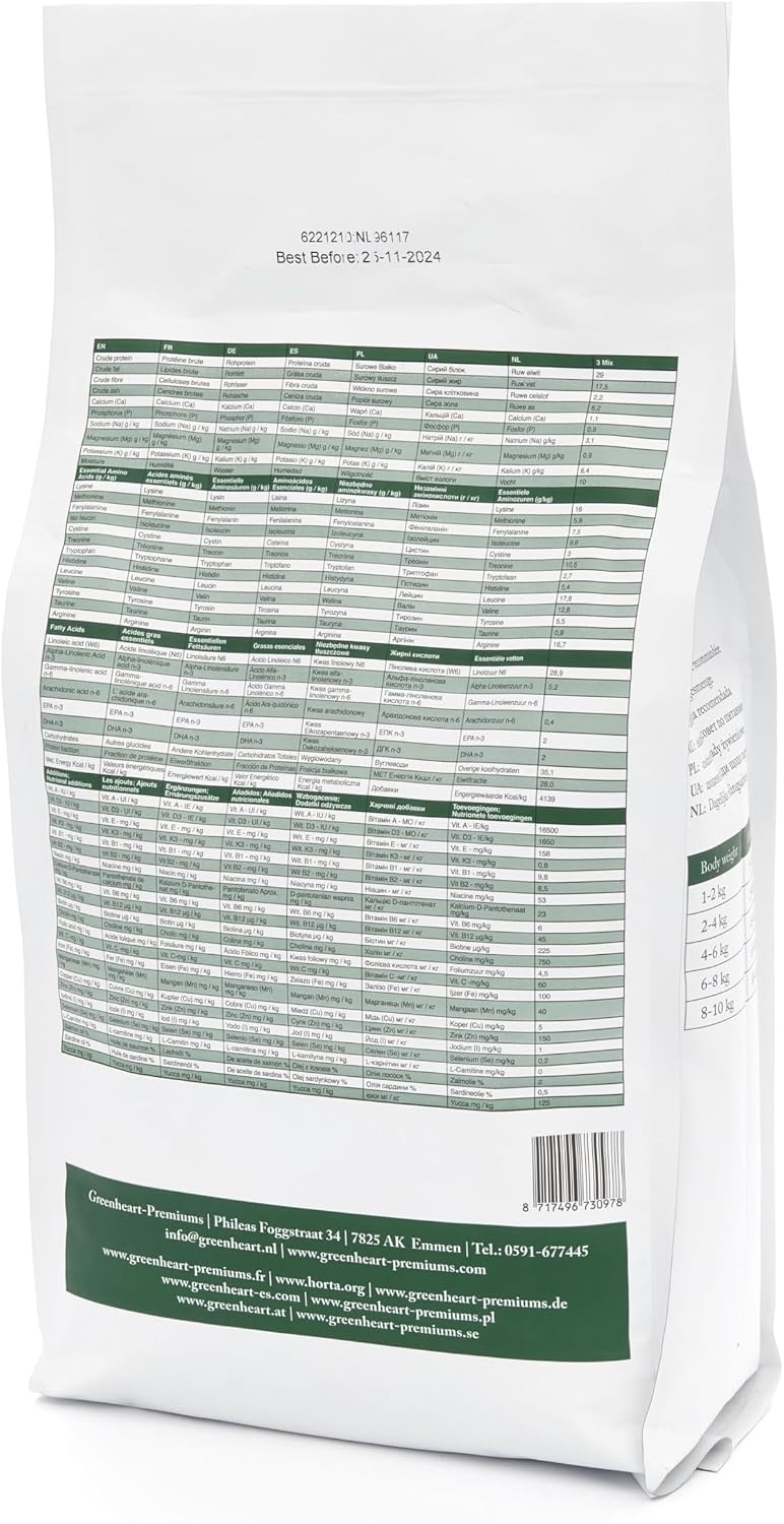 Crocchette 3-MIX per gatti AGNELLO - POLLO - PESCE (4 Kg) - 100% Ingredienti Naturali