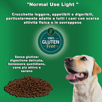 Adult Dog Kibble NORMAL USE LIGHT (3 kg) - 100% Natural Ingredients