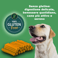 GREENHEART-PREMIUMS | 1 Kg di Snack Barrette Gialle | Masticabili per Cani Vegane e Senza Glutine | Premium | 100% Naturali | No Coloranti o Antiossidanti Chimici