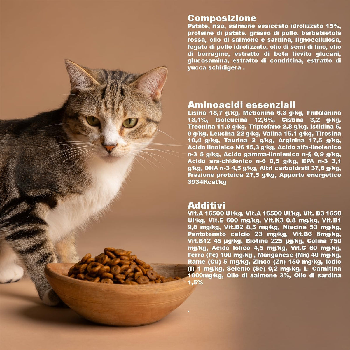Crocchette veterinarie per gatti 3D DIET (500 gr) - Ipoallergeniche al Pesce, 100% Ingredienti Naturali