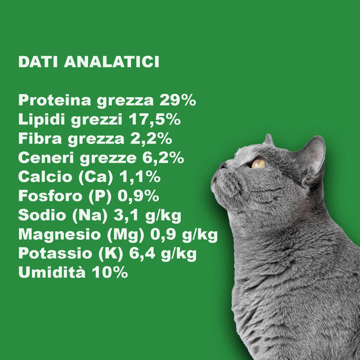 Crocchette 3-MIX per gatti AGNELLO - POLLO - PESCE (4 Kg) - 100% Ingredienti Naturali