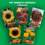 Load image into Gallery viewer, Sunflower Seed Kit - 5 Seed Bags (Evening Sun, Dwarf Sunflower &#39;Big Smile&#39;, &#39;Bronze King&#39;, &#39;Full Sun&#39;, Double Dwarf Sunflower)
