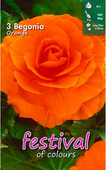 Load image into Gallery viewer, Orange Double Begonia Bulbs (3)