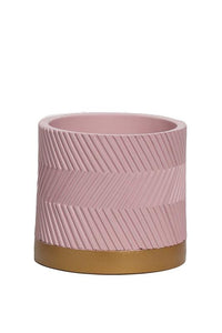 Vaso Groovy – Rosa Opaco – Ø14cm