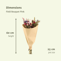Fiori Secchi – Bouquet da Campo Rosa – Set da 12